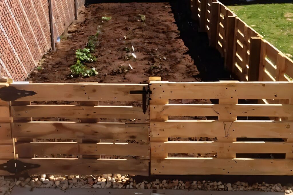 clôture bois palette