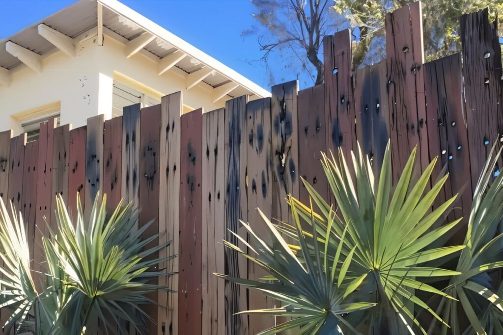 clôture bois recyclé