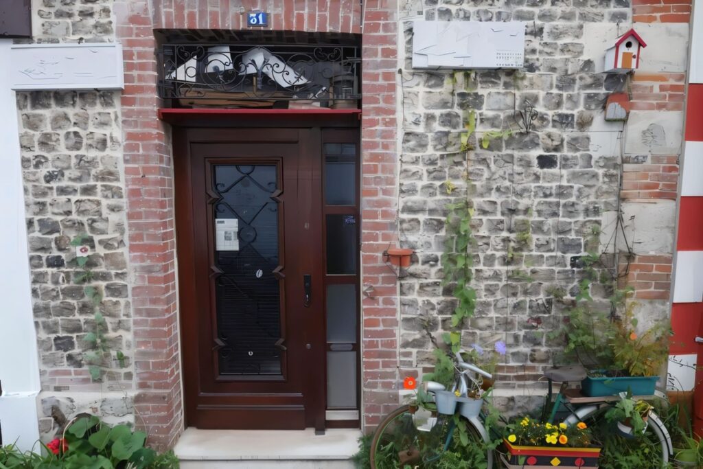 maison en briques et silex de Normandie