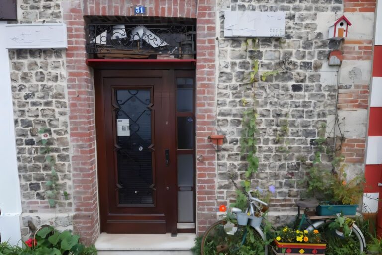 maison en briques et silex de Normandie