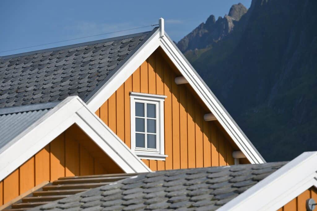 maison scandinave jaune