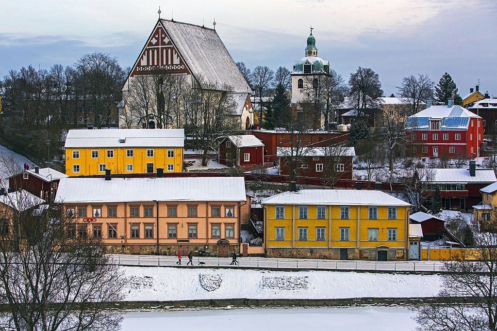 maisons colorées scandinavie