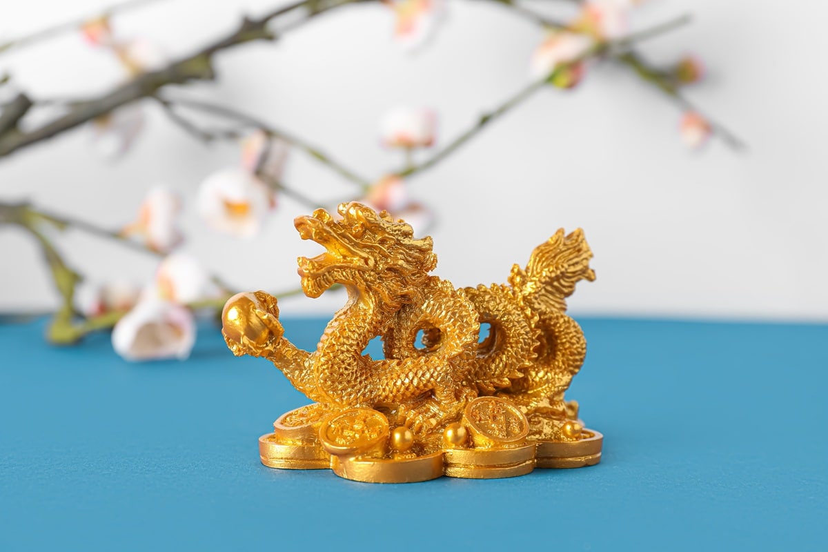 statuette dragon feng shui