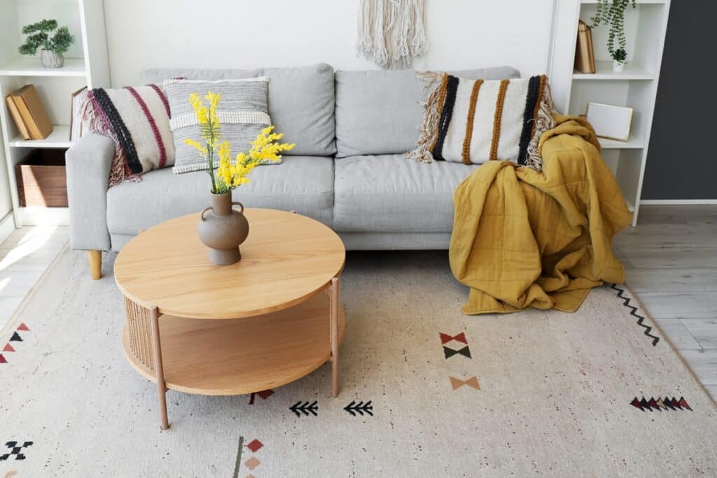 salon avec tapis