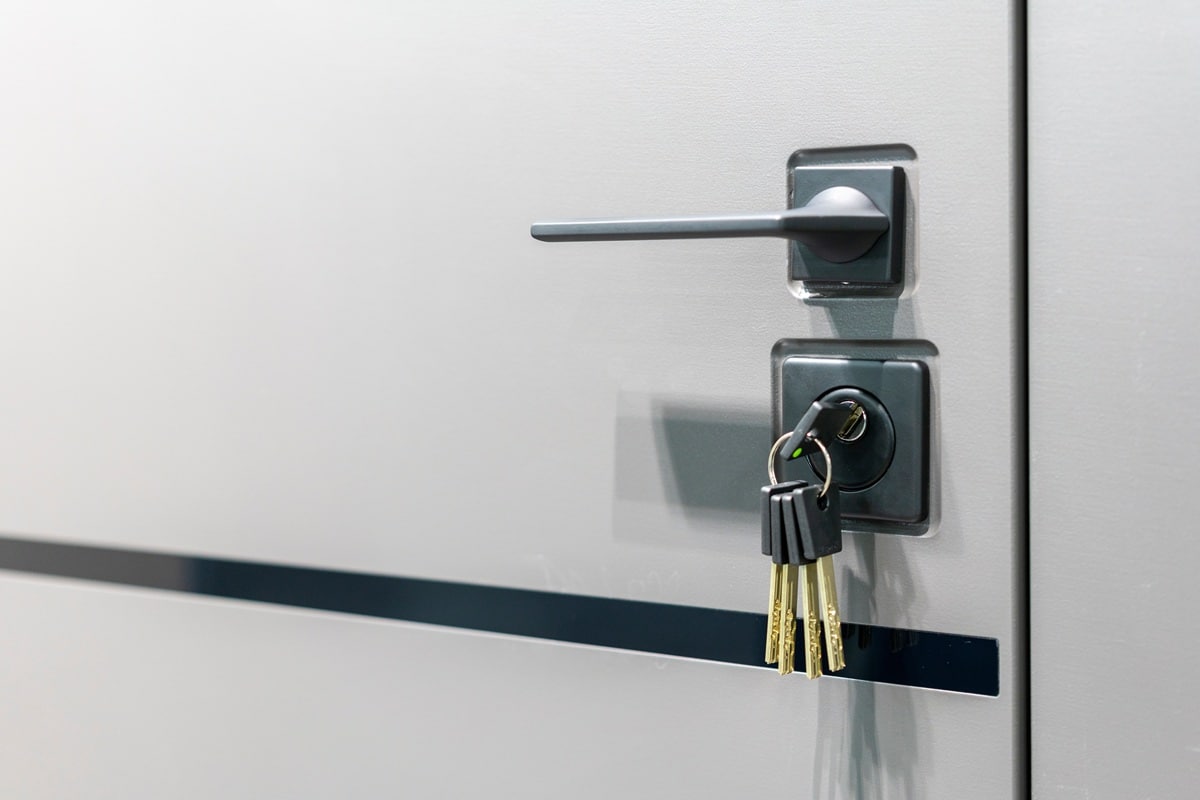 serrure de porte bloquée