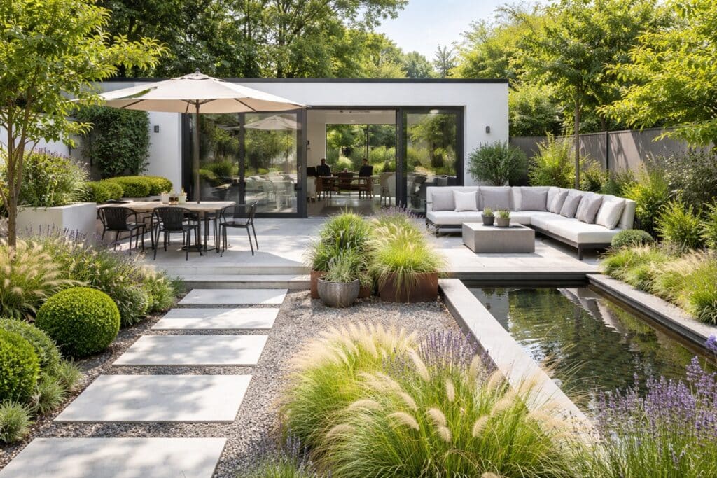 beau jardin contemporain