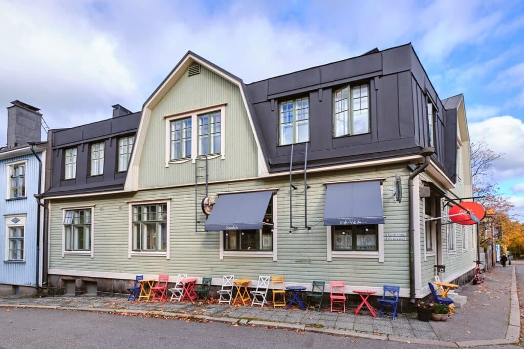 maison en bois dans le quartier de Vallila à Helsinki