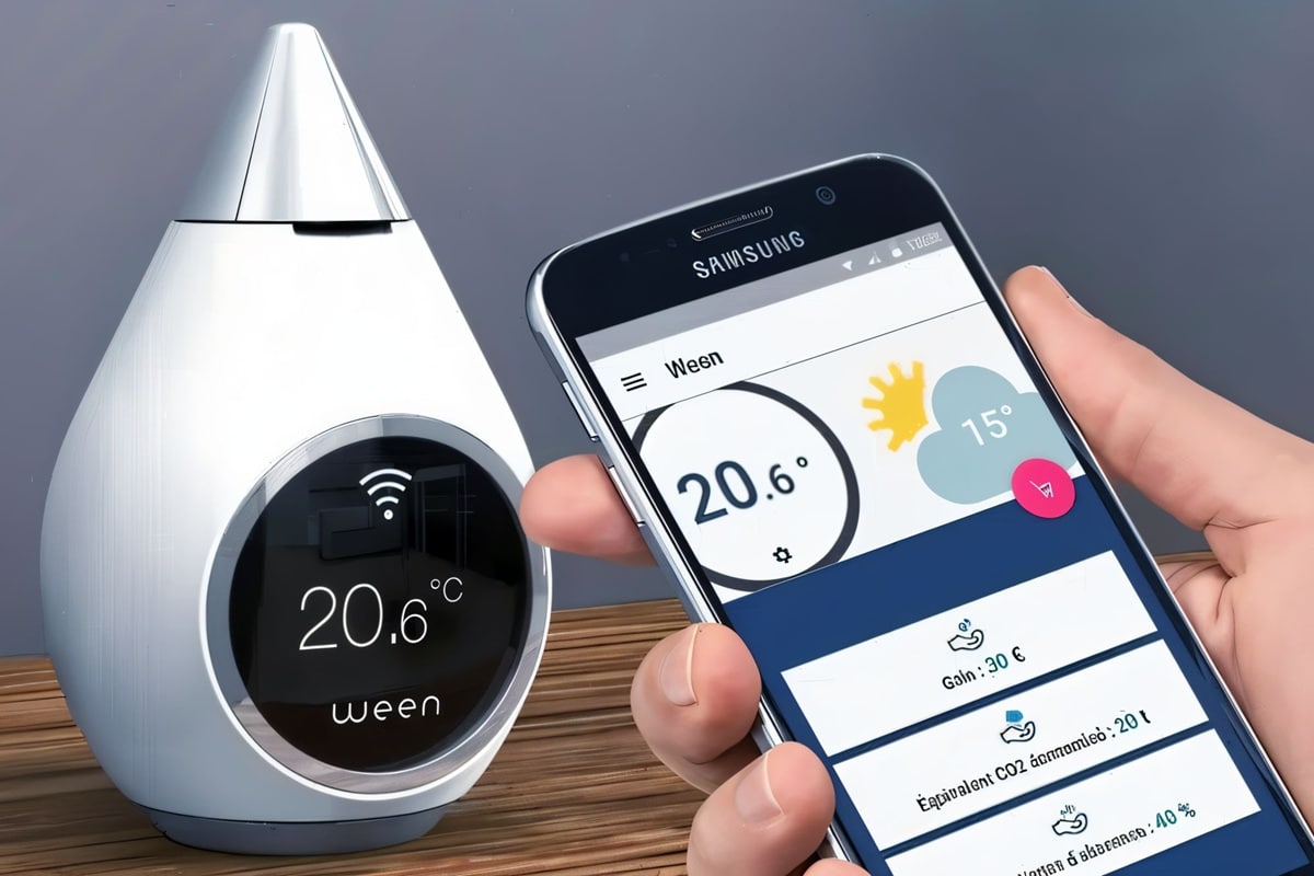 thermostat connecté avec téléphone