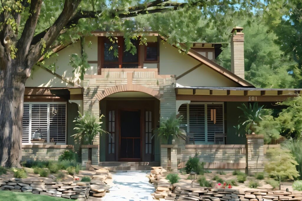 Bungalow de style Tudor revival dans l'Arkansas