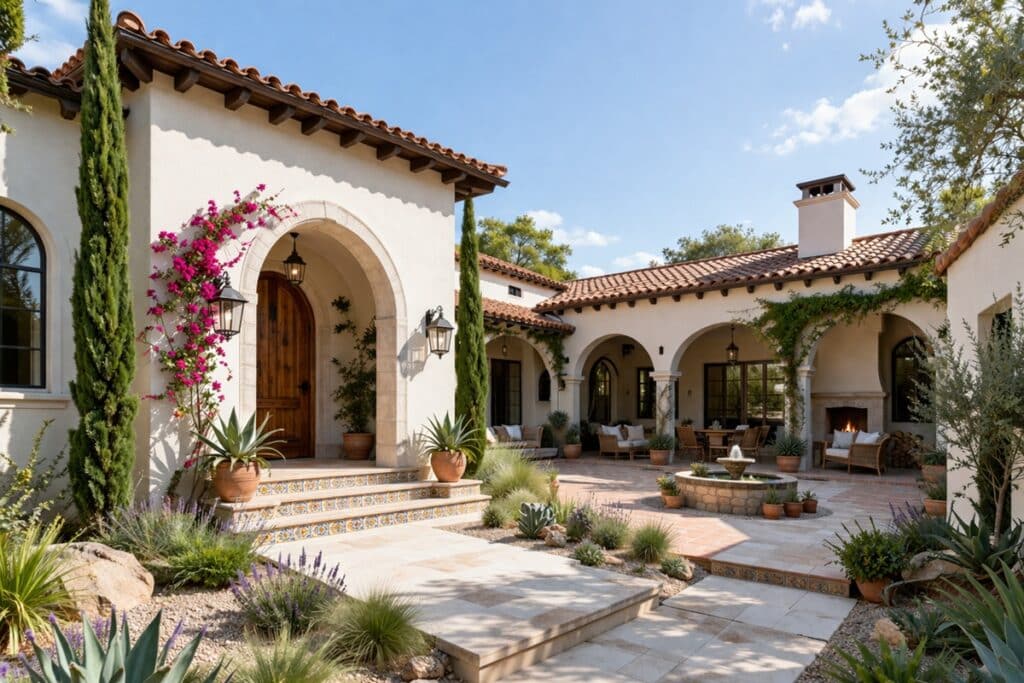 maison d'architecture Mediterranean Revival aux USA