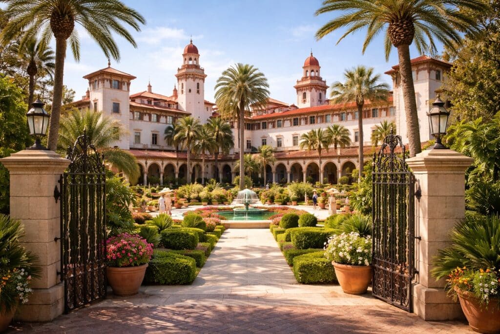 vieil hôtel de style Mediterranean Revival