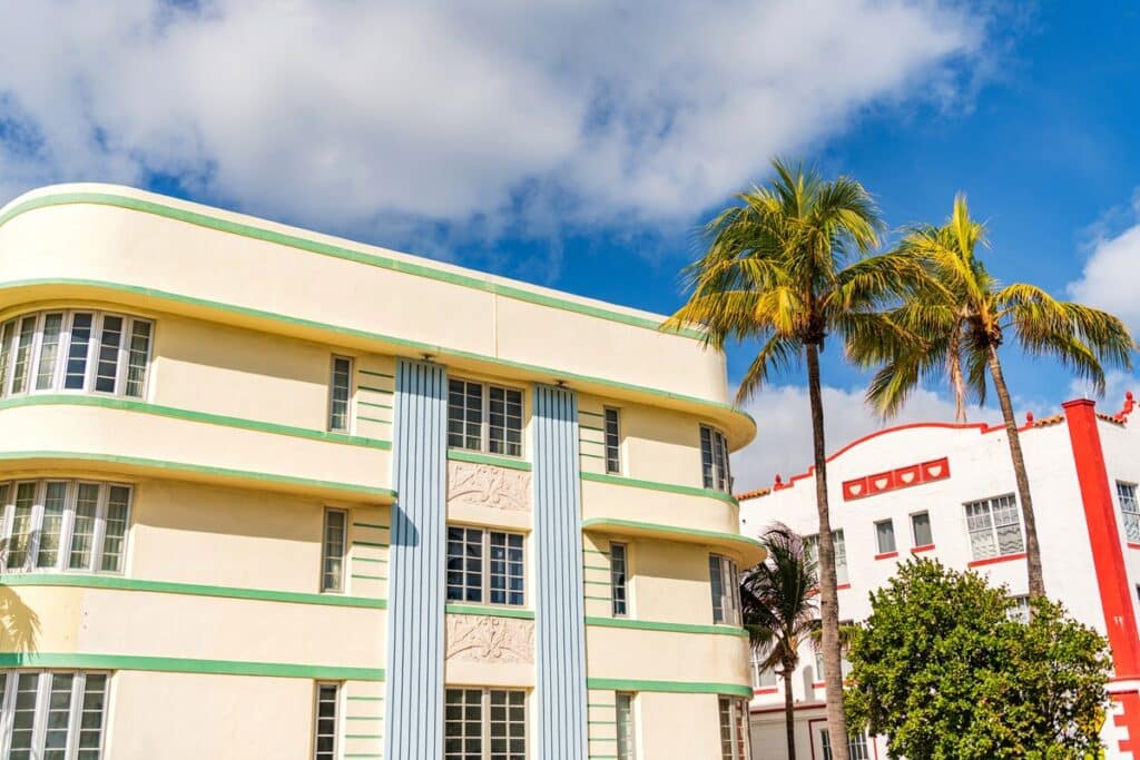 bâtiment art déco à Miami Beach Architectural District