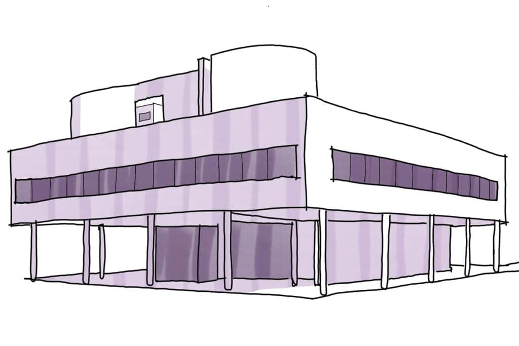 dessin Villa Savoye