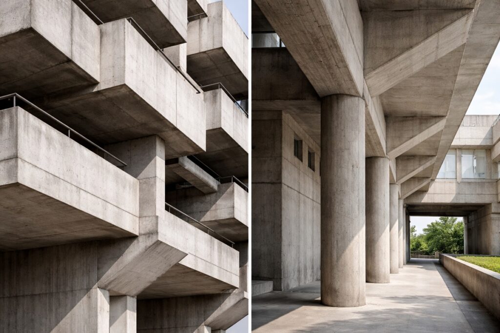 caractéristiques du brutalisme