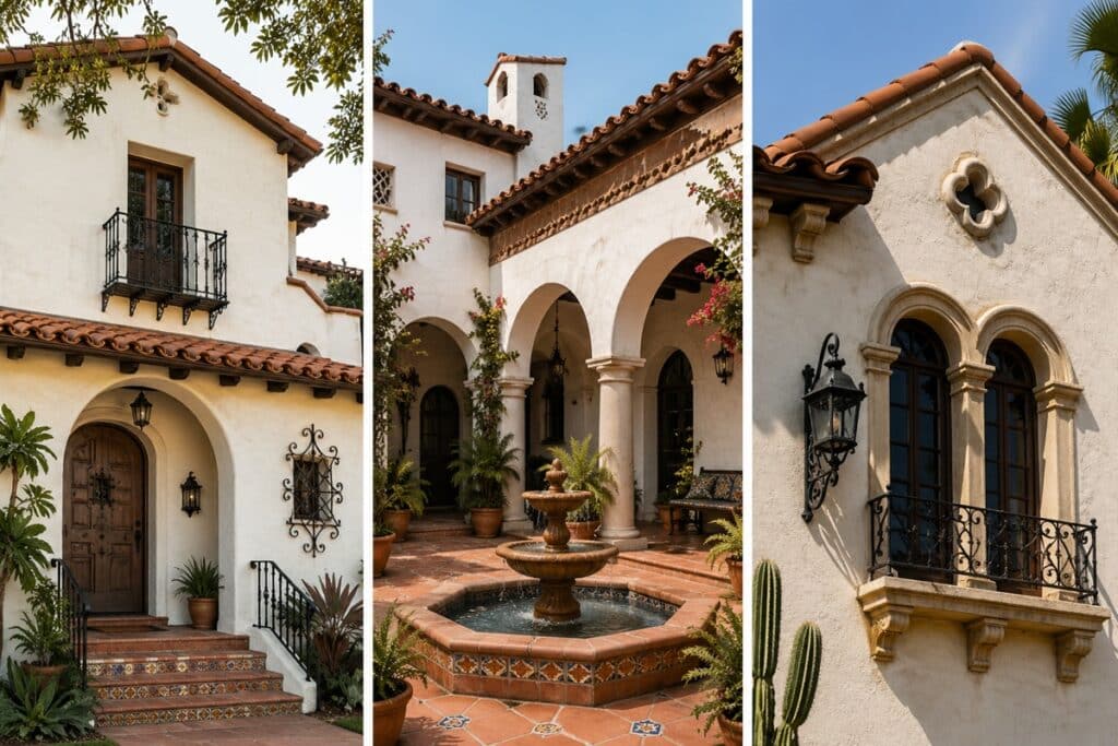 caractéristiques du spanish revival