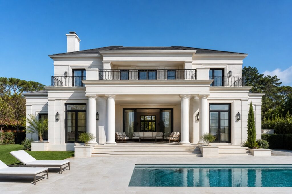 villa contemporaine de style néo-classique