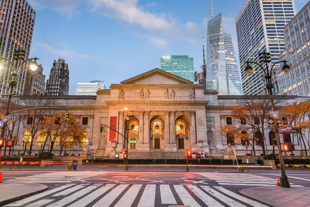 New York Public Library emblême du style beaux arts aux USA