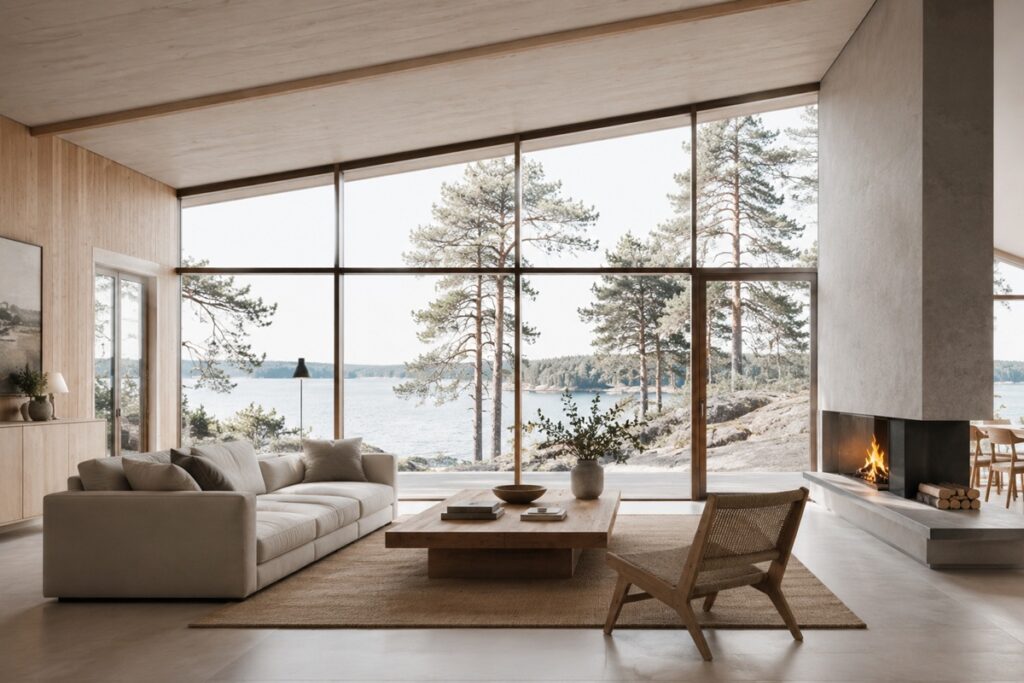 exemple d'intérieur d'architecture scandinave