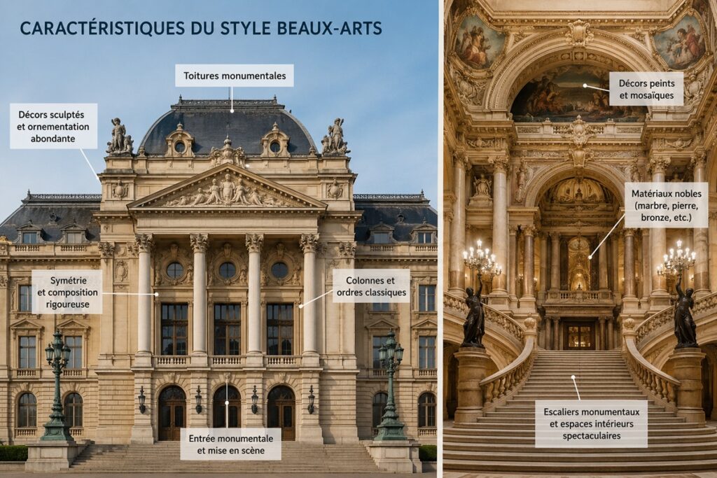 caractéristiques du style Beaux-Arts