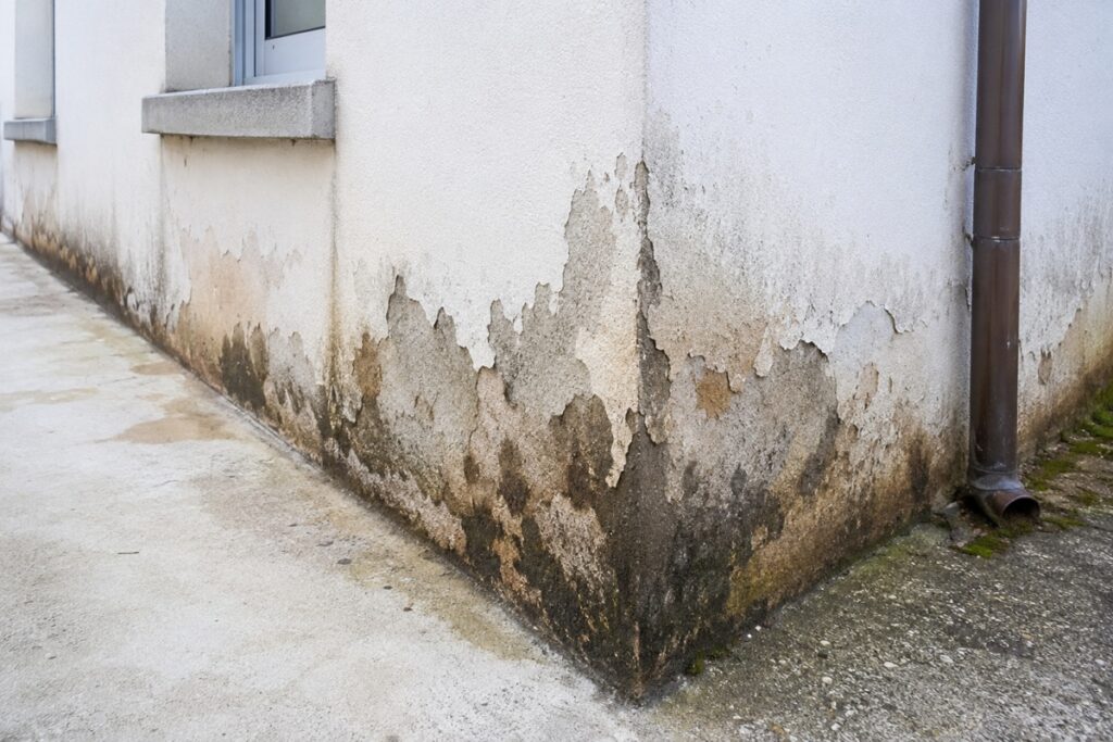 humidité sur mur extérieur