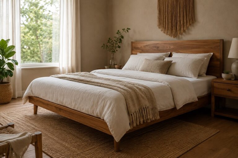 chambre avec matelas bio et naturel