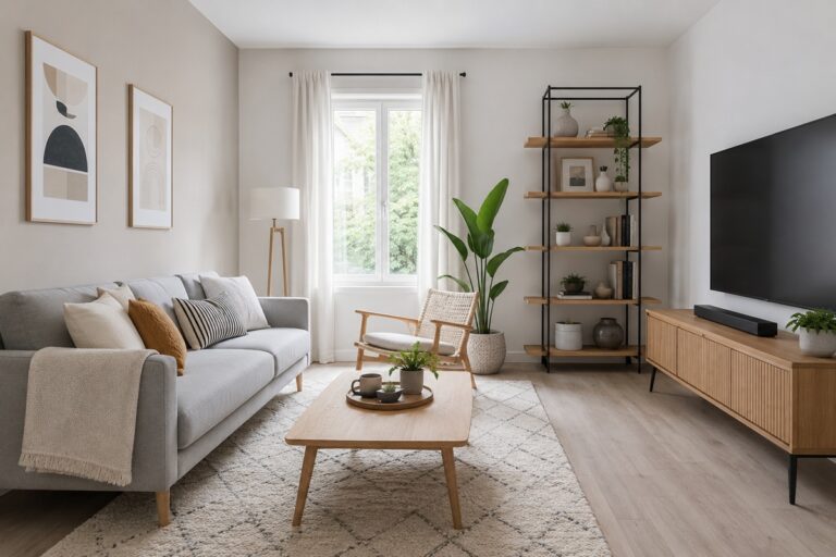 salon décoré à partir de zéro