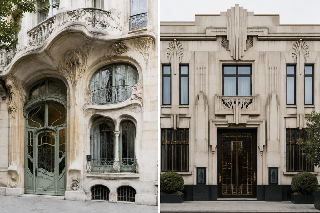 architecture art nouveau et architecture art déco