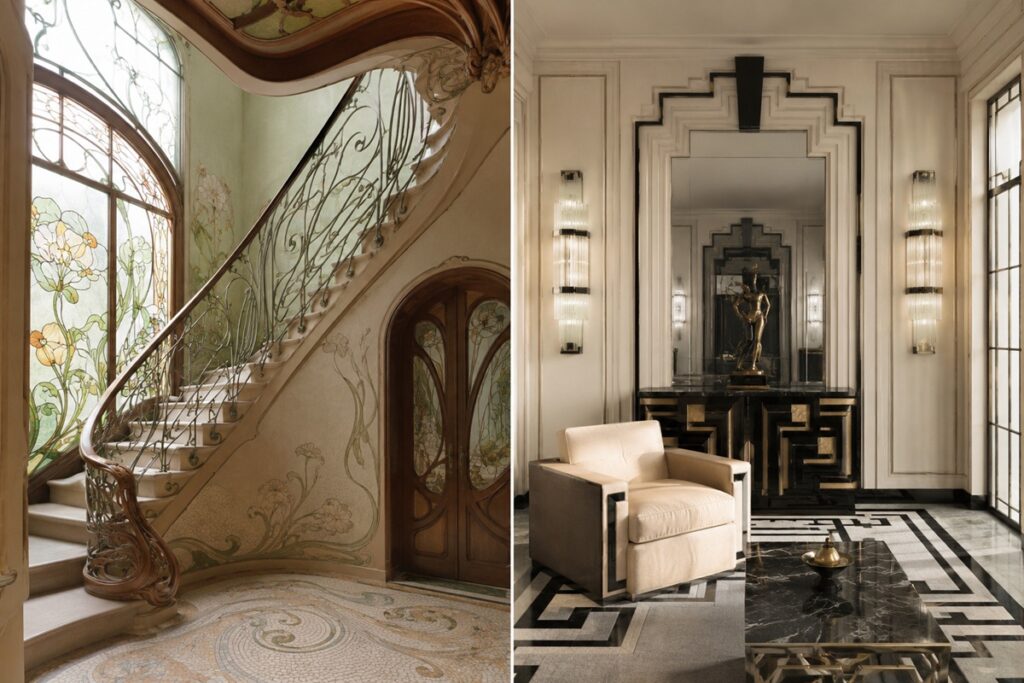 design art nouveau vs design art déco