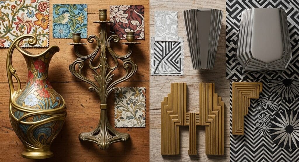 art nouveau vs art déco