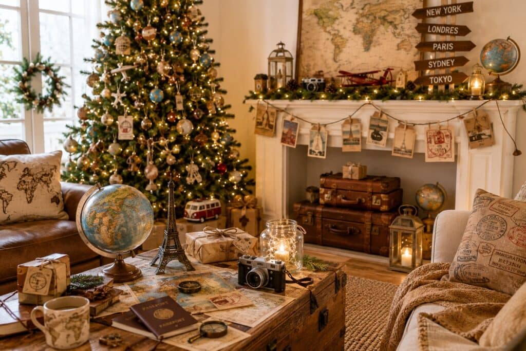 décoration de Noël thème voyage