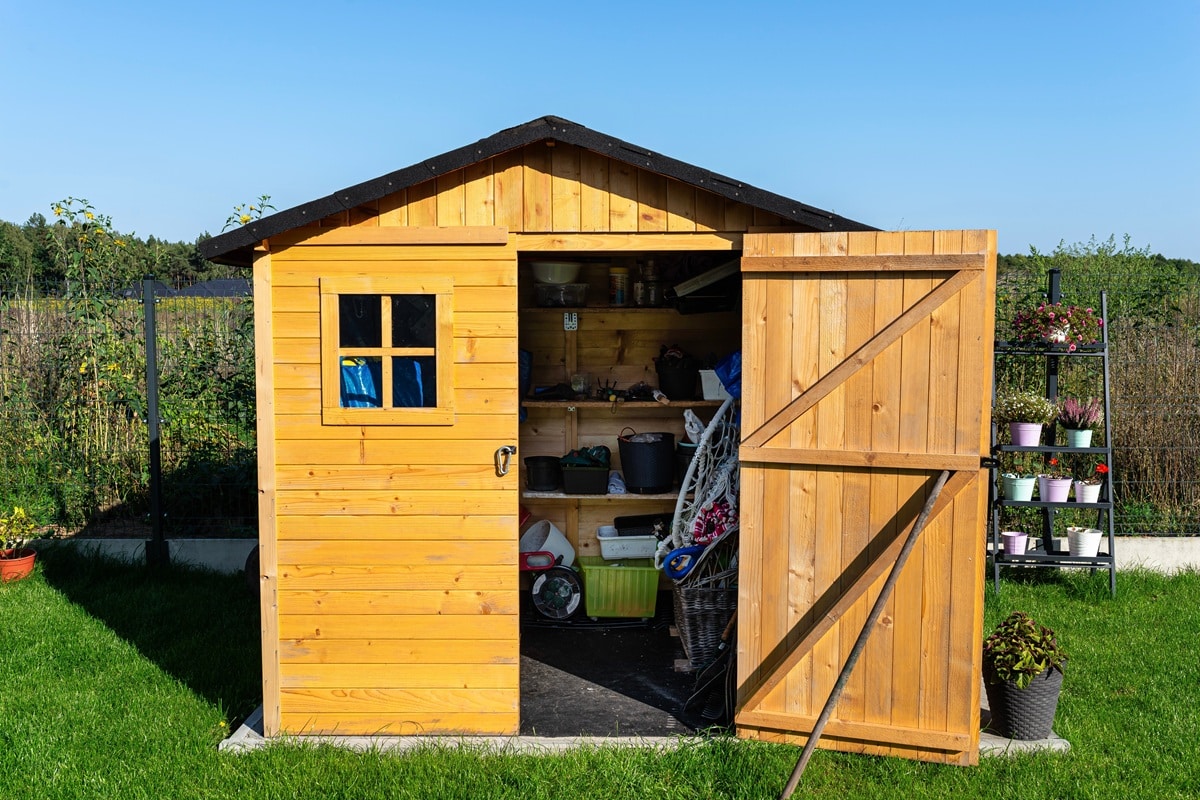 petit abri de jardin en bois