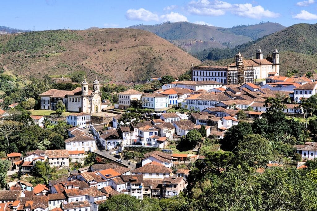 vue aérienne sur Ouro Preto