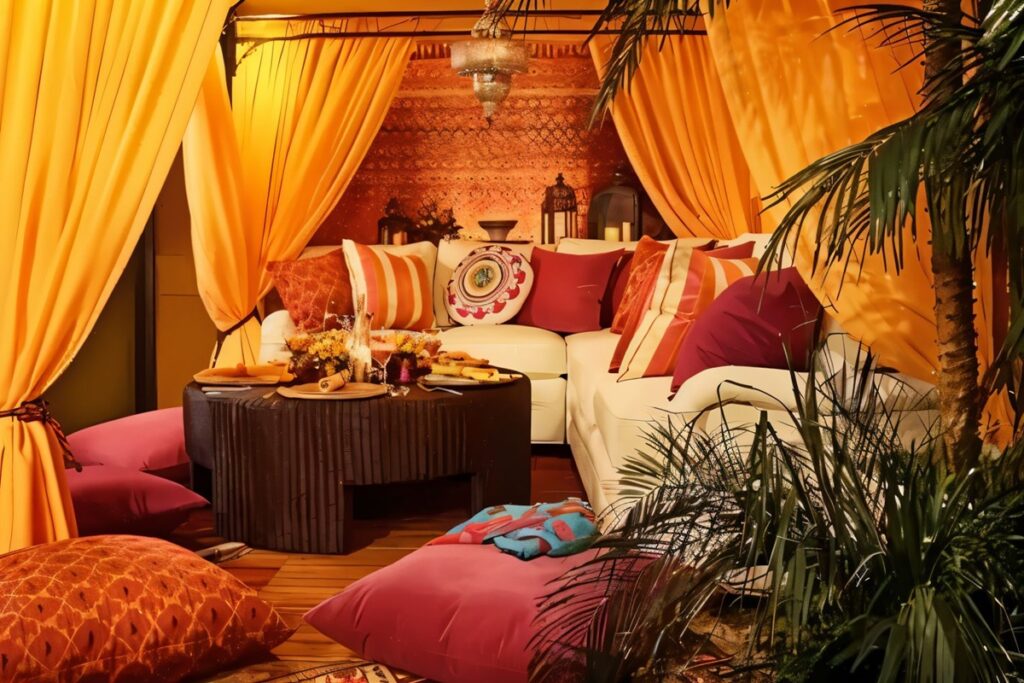 salon coloré de style marocain