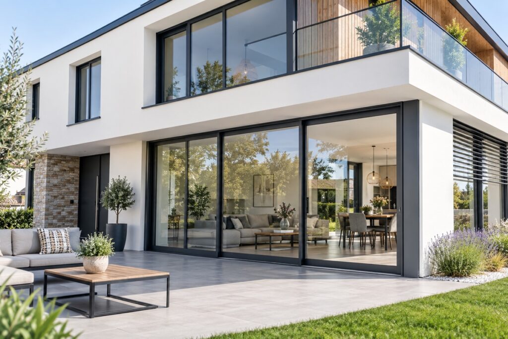 maison neuve avec de belles menuiseries