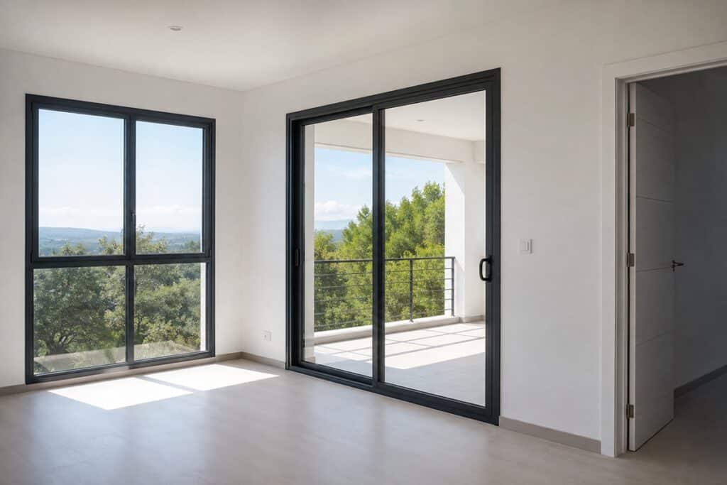 menuiseries installées sur une maison neuve