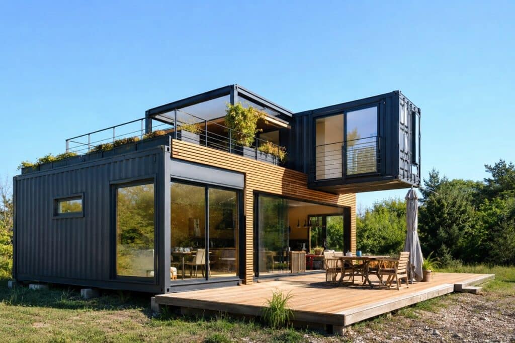 maison de rêve fabriquée avec des conteneurs