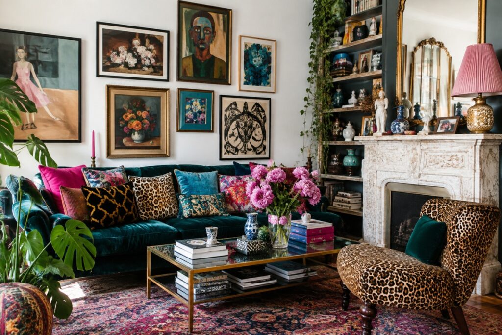 intérieur de style maximaliste