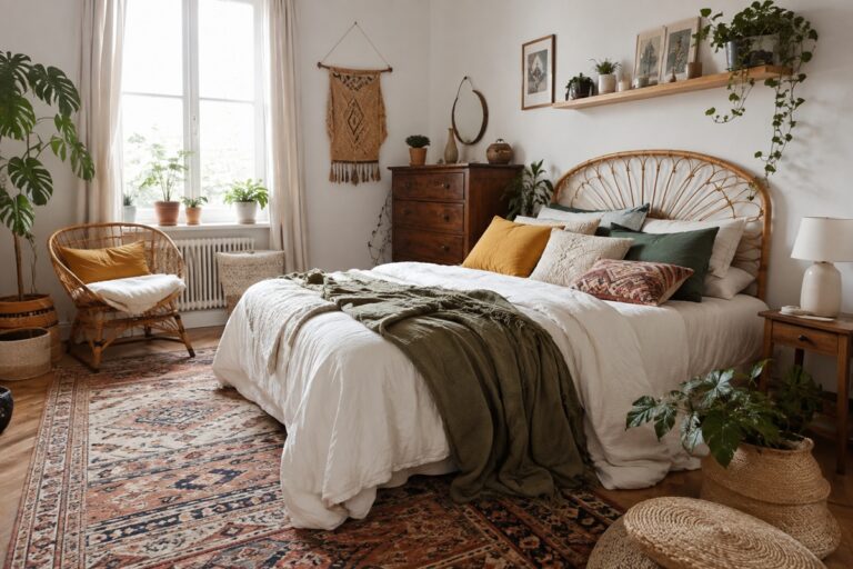 belle chambre de style bohème