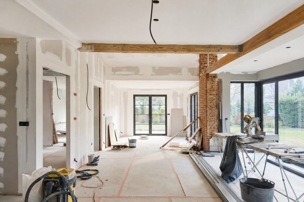 intérieur d'une maison en travaux à Toulouse