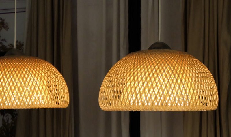 lampe design bambou