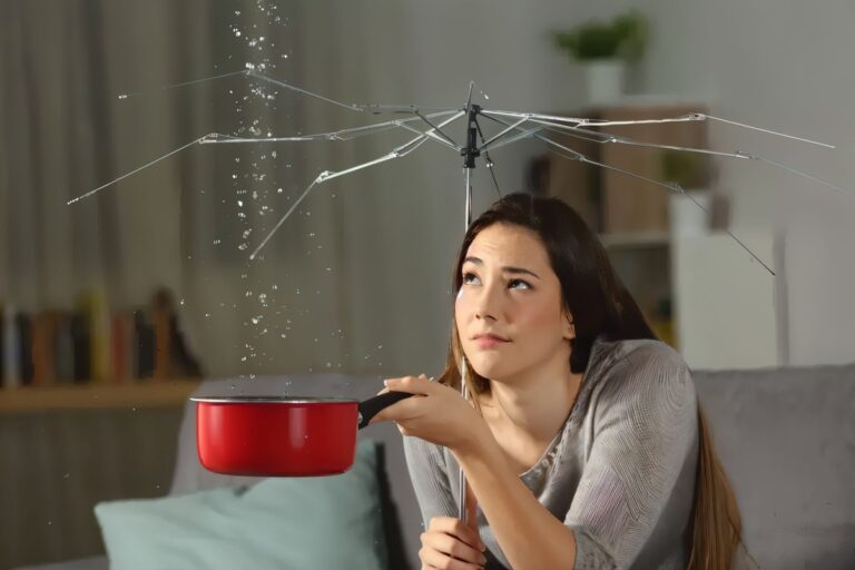 fuite d'eau dans un salon