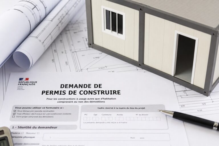 Dossier de permis et maquette bâtiment provisoire