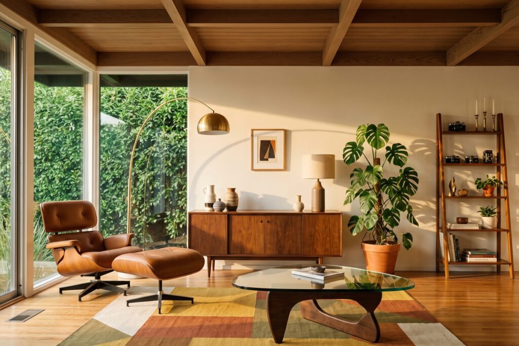 salon au design mid century