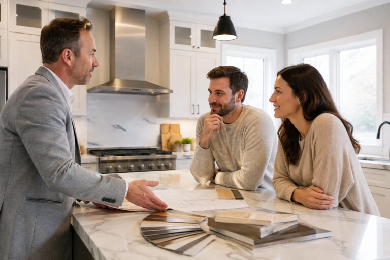 Consultation design dans une cuisine moderne