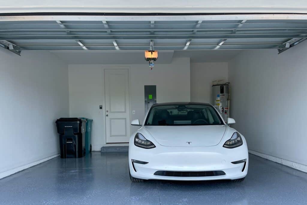 revêtement de sol dans un garage