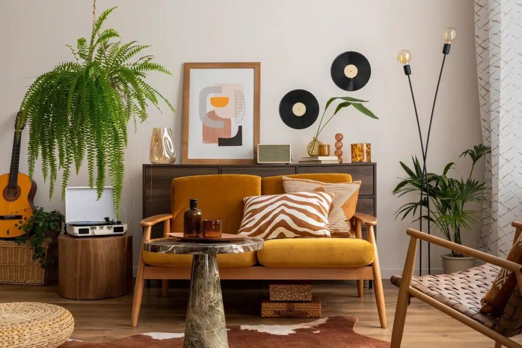 appartement décoré dans le style vintage