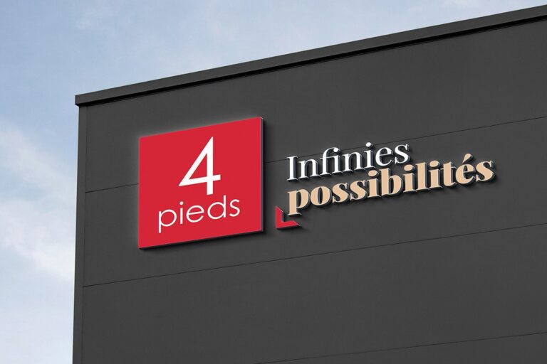 enseigne du magasin de meuble 4 Pieds à Strasbourg