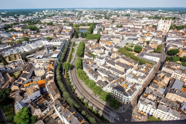 vue aérienne de Nantes