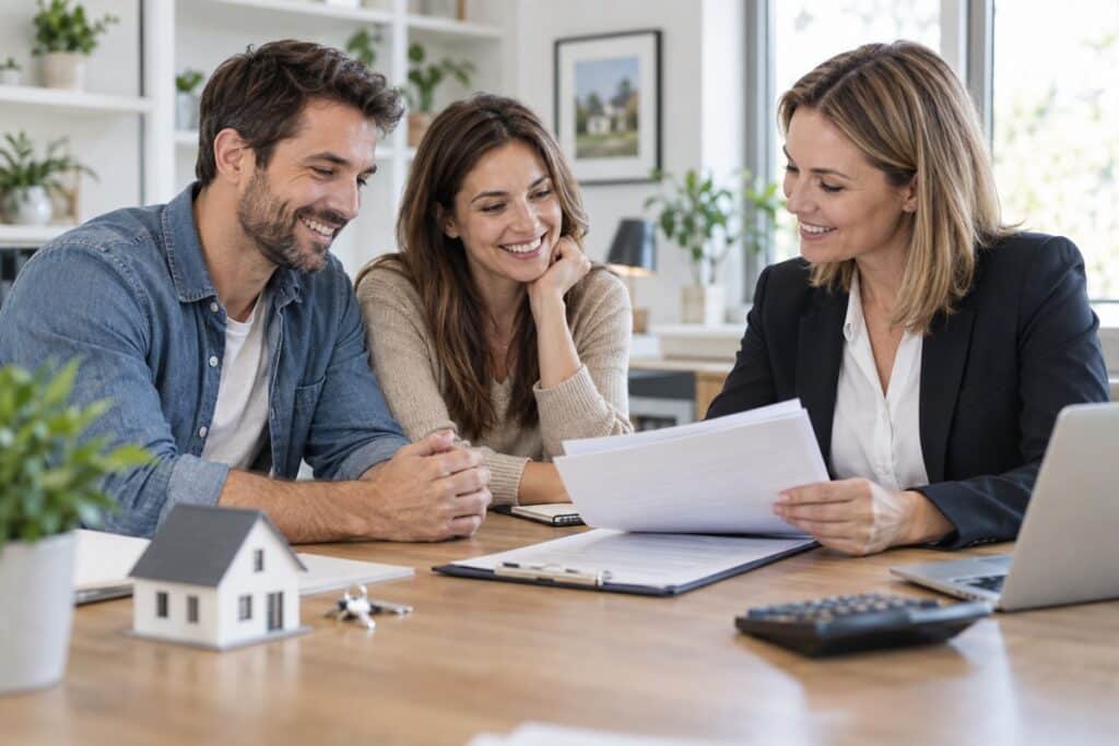 couple en consultation immobilière