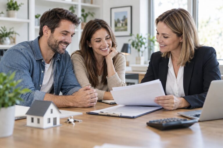 couple en consultation immobilière